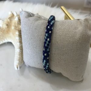 Dark Blue Slip On Bracelet